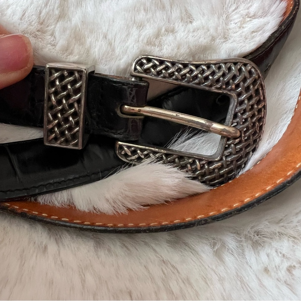 Onyx Leather Belt